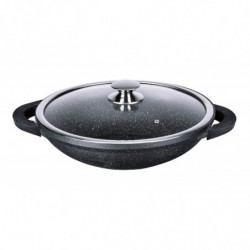Wok effet pierre avec couvercle - Kamberg