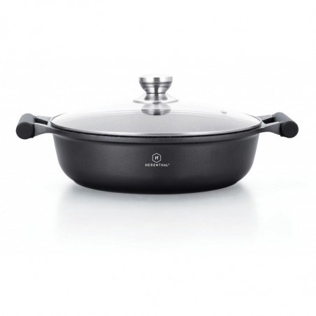 Sauteuse effet pierre 32 cm avec couvercle Herenthal