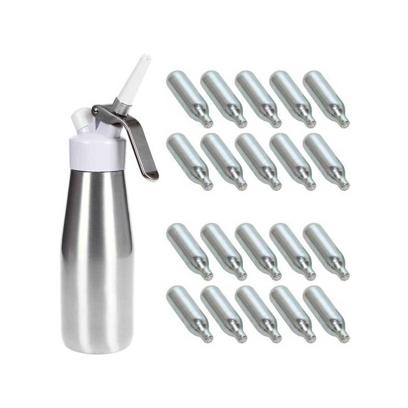 Siphon crême chantilly et mousse 500 ml + 20 cartouches
