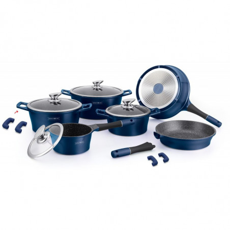 Batterie de cuisine effet pierre 17 pièces Royalty line