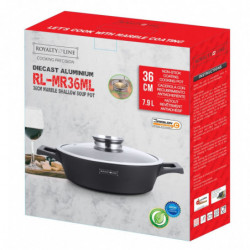 Sauteuse effet pierre avec diffuseur d'arome 36 cm