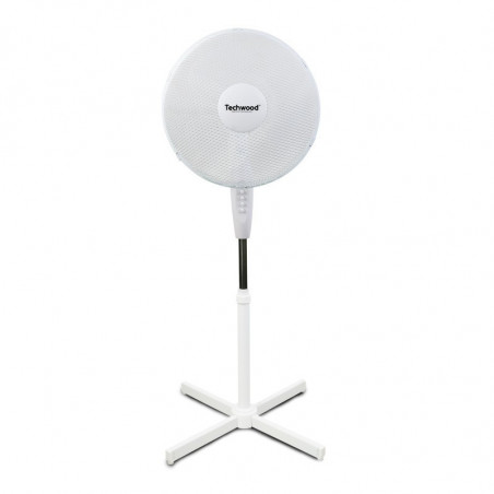 VENTILATEUR BLANC 40 CM SUR PIED TECHWOOD