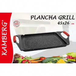 Plancha grill effet pierre 45x26