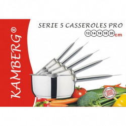 Série 5 casseroles pro lourdes inox