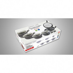 Batterie de cuisine effet pierre 14 pièces Royalty line