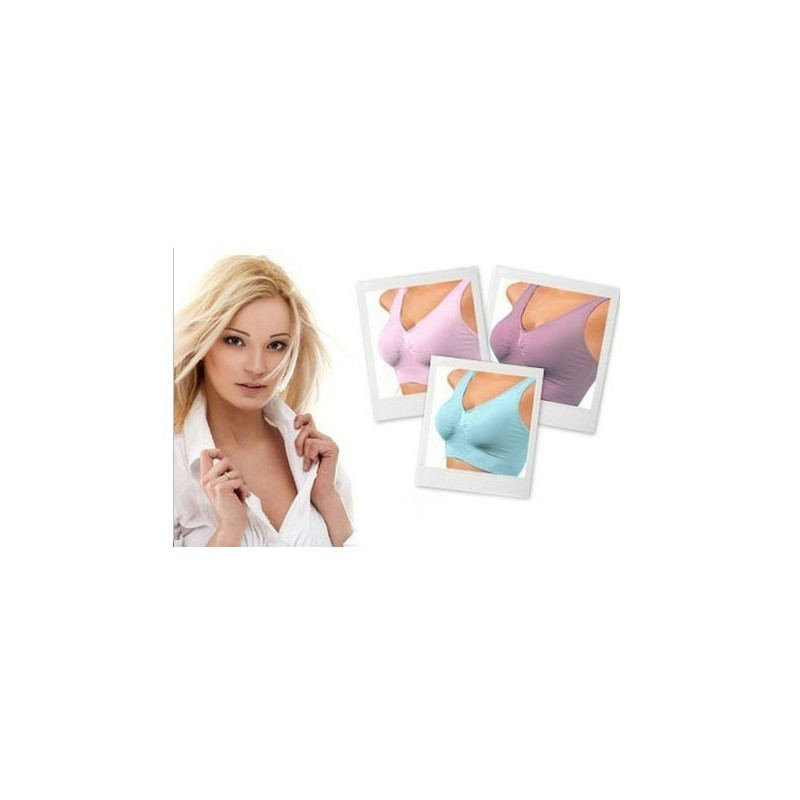 Soutiens gorges Bra (rose, bleu, mauve) - Lot de 3 - Taille M