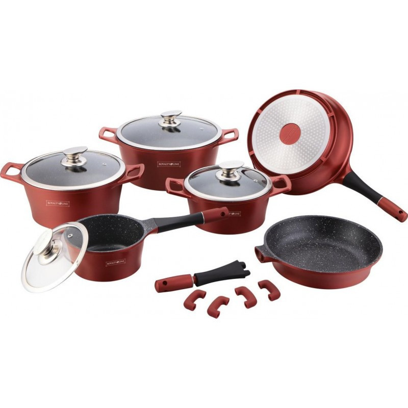 Batterie de cuisine effet pierre 17 pièces Royalty line