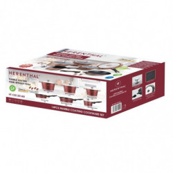 Batterie de cuisine effet pierre 17 pièces Herenthal