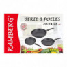 Série de 3 poêles 20/24/28 cm en aluminium