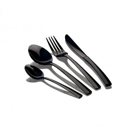 Ménagère en inox noir 24 pcs