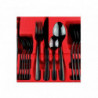 Ménagère en inox noir 24 pcs