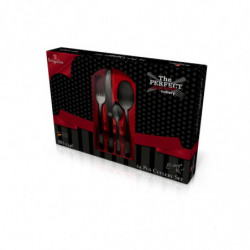 Ménagère en inox noir 24 pcs