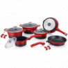 Batterie de cuisine effet pierre 17 pièces Royalty line