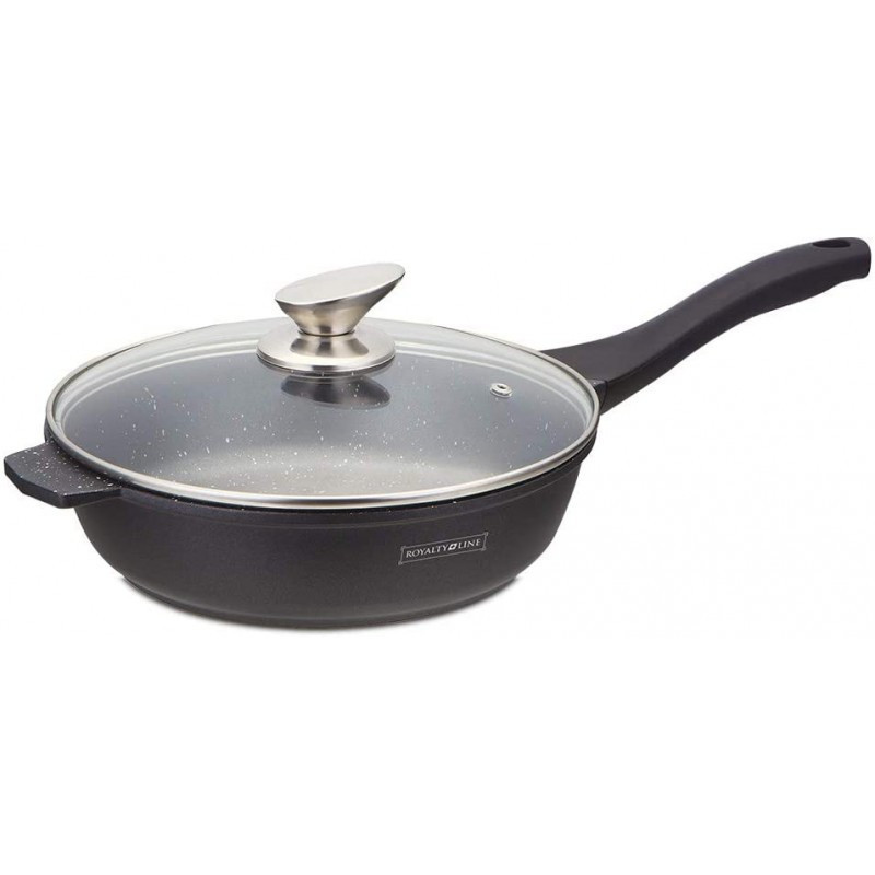 Sauteuse effet pierre 28 cm avec couvercle Royalty Line