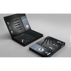 Coffret 5 couteaux + 1 économe revêtement effet pierre