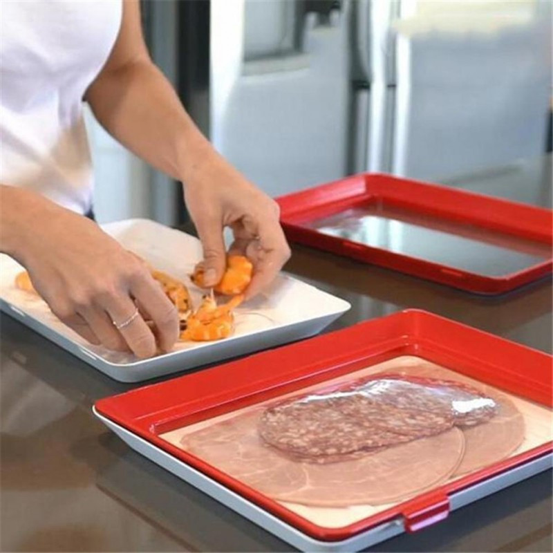 Lot de 2 plateaux de conservation 'Clever Tray'